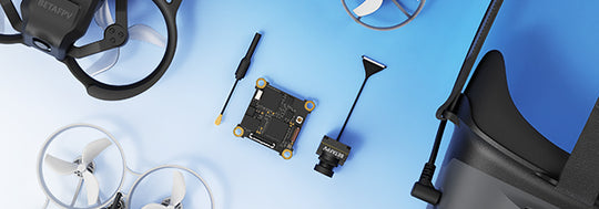 BETAFPV digital FPV components with antennas and drone hardware
